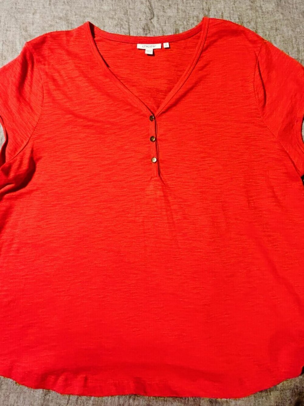 Chico's Orange button down top
